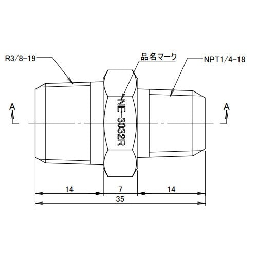 EA141AD−153 R3/8”xNPT1/4”