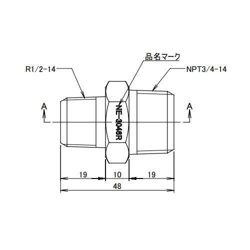 EA141AD−156 R1/2”xNPT3/4”