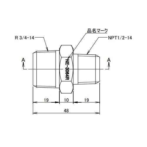 EA141AD−157 R3/4”xNPT1/2”