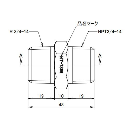 EA141AD−285 R3/4”xNPT3/4”