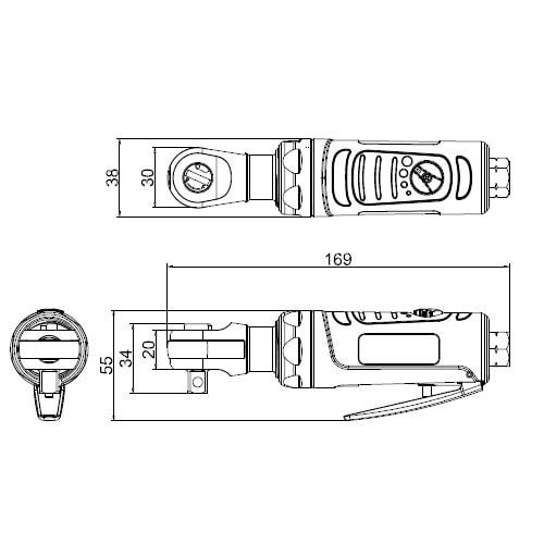 EA157DA−2A 3/8”DR/54N・m エ
