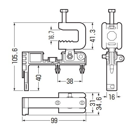 EA440AF−45 H・L形鋼用ビームラックル(