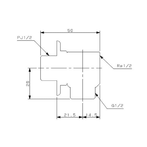 EA468BN−46A 1/2” 分岐ソケット