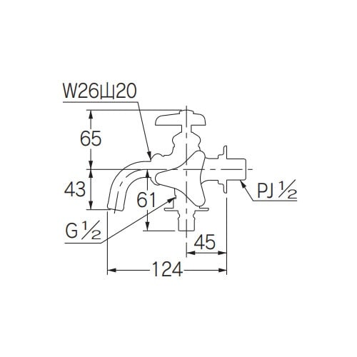 EA468CF−36 PJ 1/2” 洗濯機用双