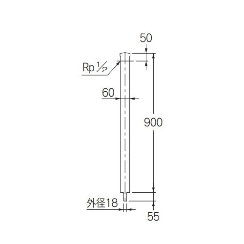 EA468YA−12 Rp1/2” 水栓柱(ステン