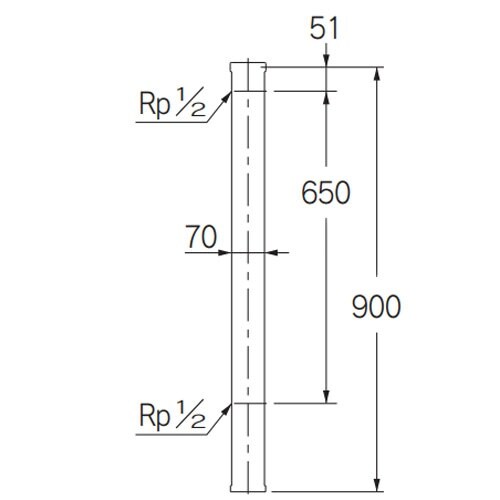EA468YA−1 Rp1/2” 水栓柱(70角/