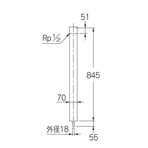 EA468YA−2 Rp1/2” 水栓柱(70角/