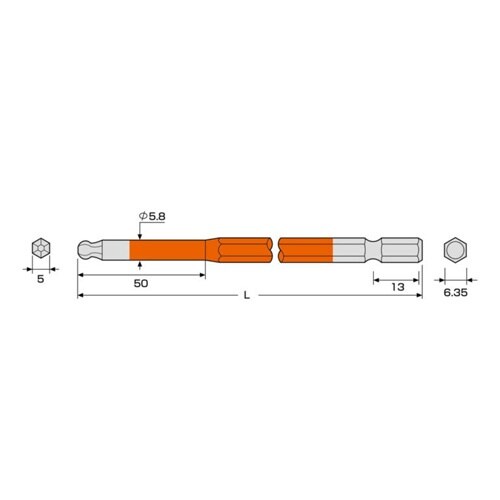 EA611BP−305 5.0x200mm [Ba