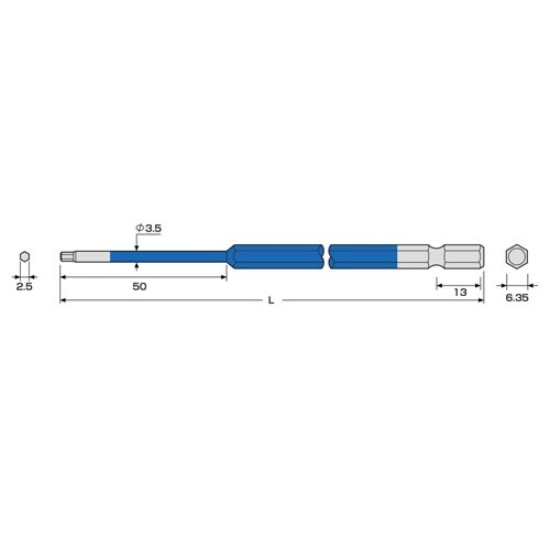 EA611BR−325 2.5x200mm [He