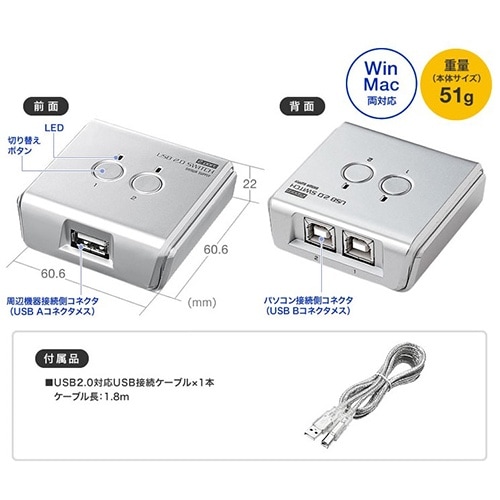 EA764AD−201 USB2.0 USB切替器