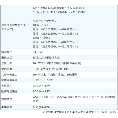 EA790MP−3 トランシーバー[中継器対応/防