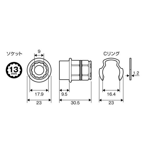 EA813A−613 13x30.5mm オフセッ