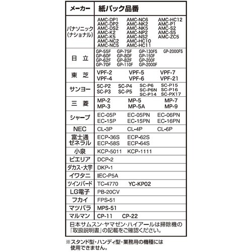 EA899−25 家庭用掃除機銀イオンダストパック