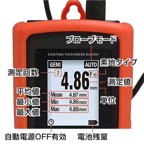 デュアルタイプ膜厚計(鉄/非鉄両用分離型プロー