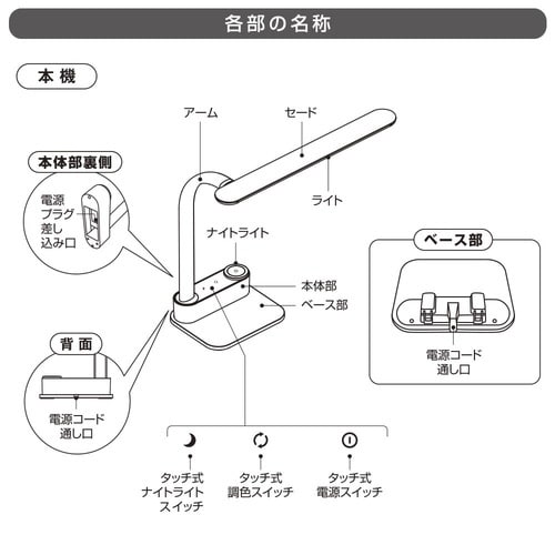 デスクライトODS−LDCR95K−K