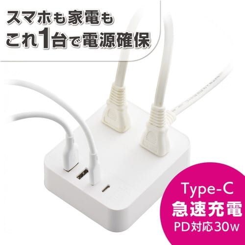 2口1mタップPD30W2C2A
