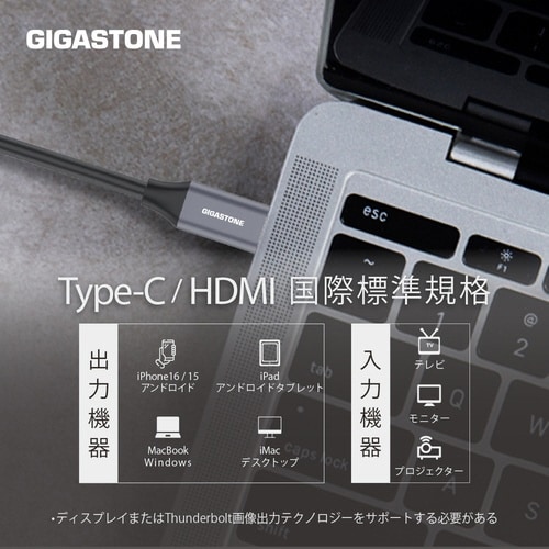 USB−CtoHDMI変換ケーブル1m4K60Hz