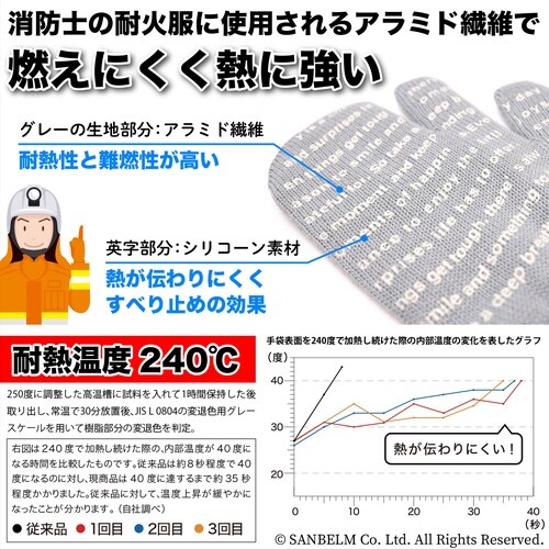 3本指ミトン グレー
