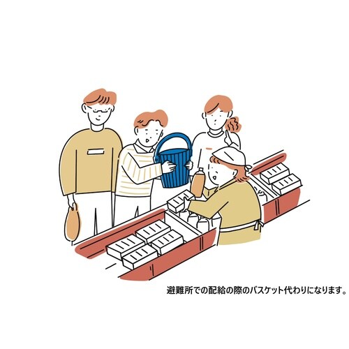 車載用 座れる防災バケツセット保存水入り17点YE