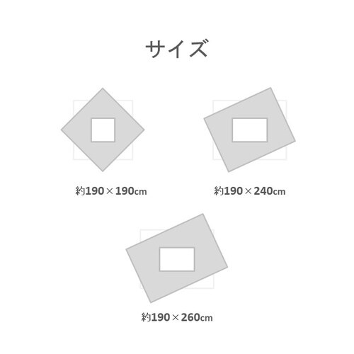 ラムリー 掛 ベージュ 190×240cm