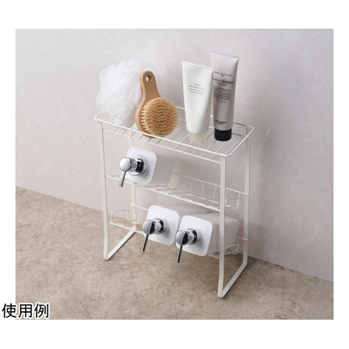 薄型ステンレス製シャンプーラック 白 A