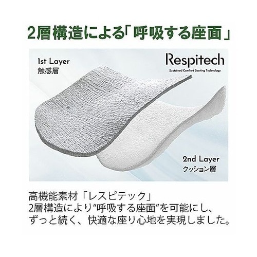 アクト2 背プレーンメッシュ 固定肘 ラ
