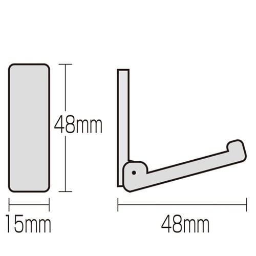 B−KSUF−12 収納フック小 スチー