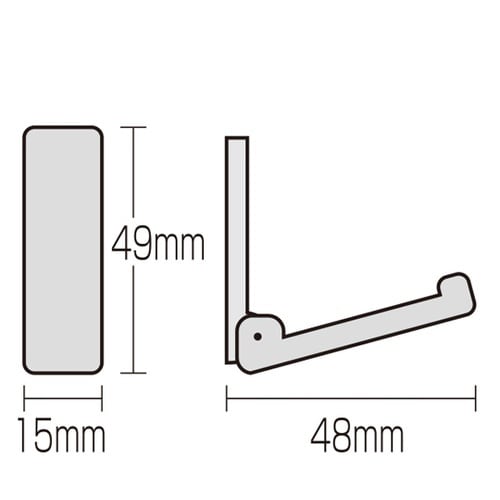 B−KSAF−22 収納フック小 ABS