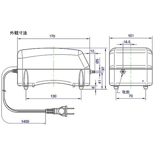 吐出専用エアーポンプ ST−6000