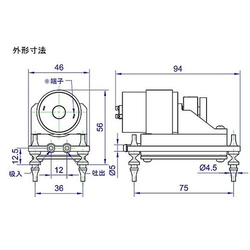 DC駆動小型ビルトインポンプ DTB−0