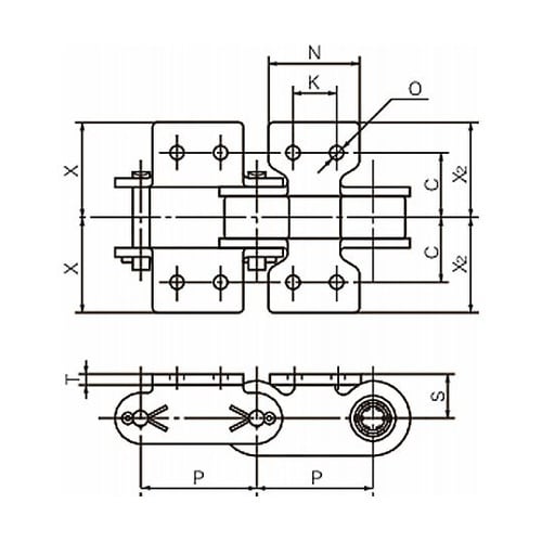 ニードルケージチェーン RF2040−N