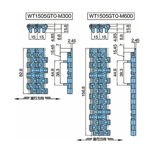プラスチックモジュラーチェーン WT15