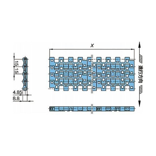 プラスチックモジュラーチェーン WT15