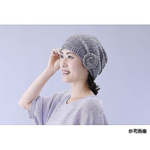 シルクウールのあったかお部屋帽子 パープ