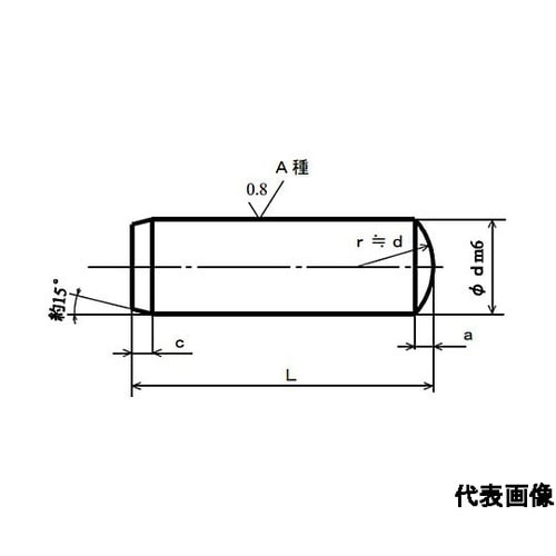 平行ピンA種 S45C 3×24 PAR