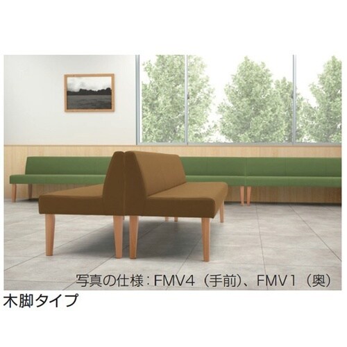 LB55 背付ベンチ1200両側肘付 ス