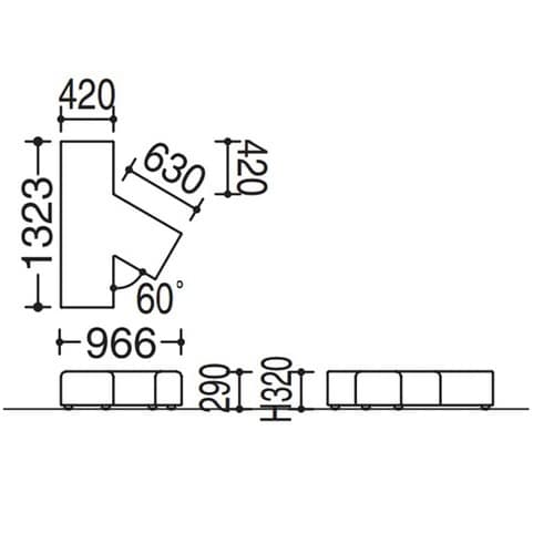 コビーズ ト字 標準 400SH 布張り