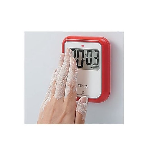 非接触タイマー 洗えるタイプ レッド T