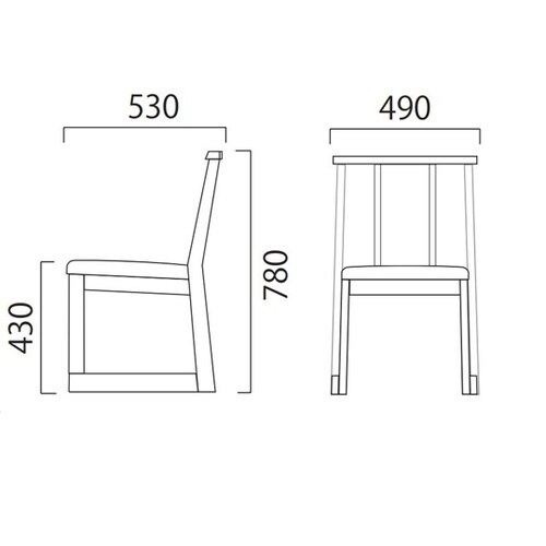 宴楽椅子 雅乃宴 白木フレーム SH43