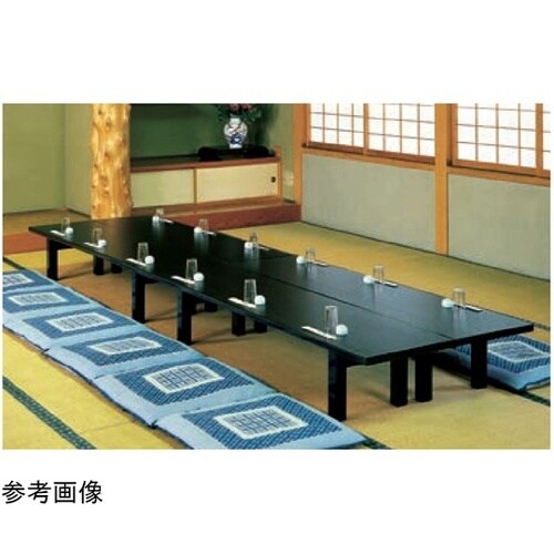 座卓 メラミングレー木目面朱 1200×