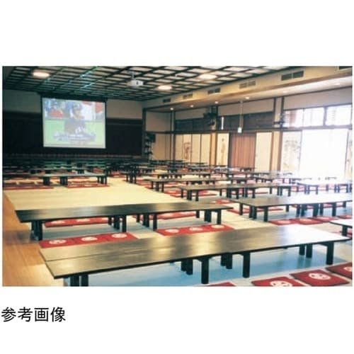 座卓 メラミングレー木目面朱 1800×