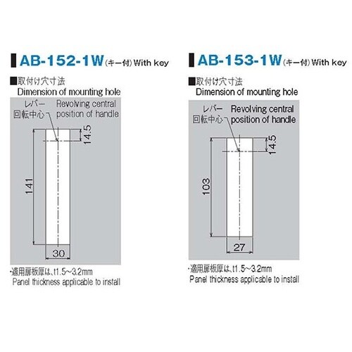 AB−153−2−1W二重ロックハンドル