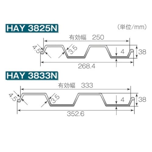 HAY3833N4.0 アルミ合金矢板