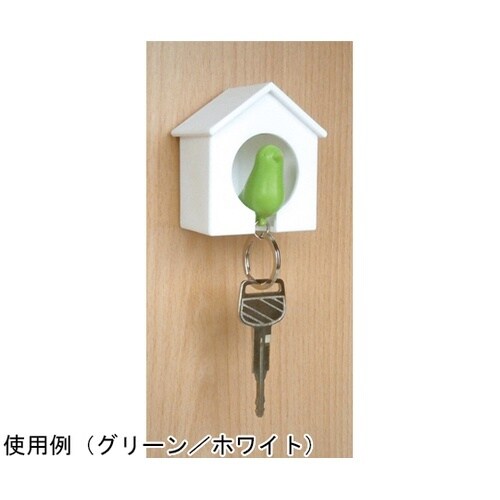 K10772 キーリング 緑×茶