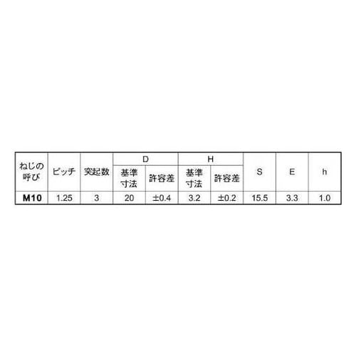 ウエルドBT(突起3(細目P=1.25