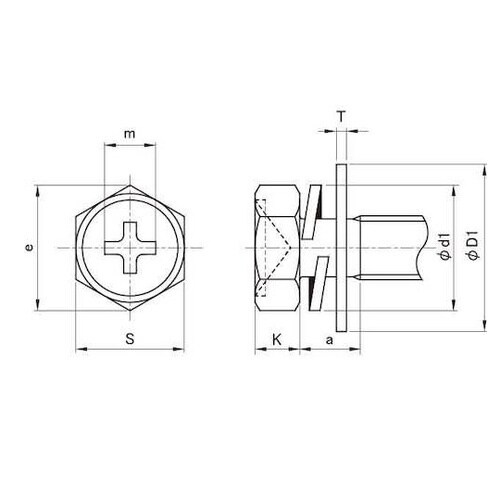組込みねじ (+)アプセットP=3(SU