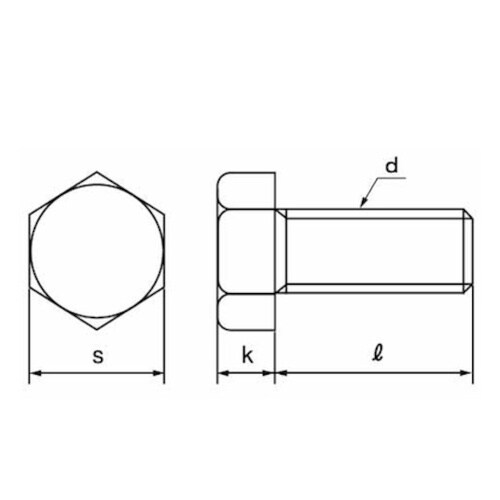 ドブ 六角ボルト 全ネジ 5/16X75