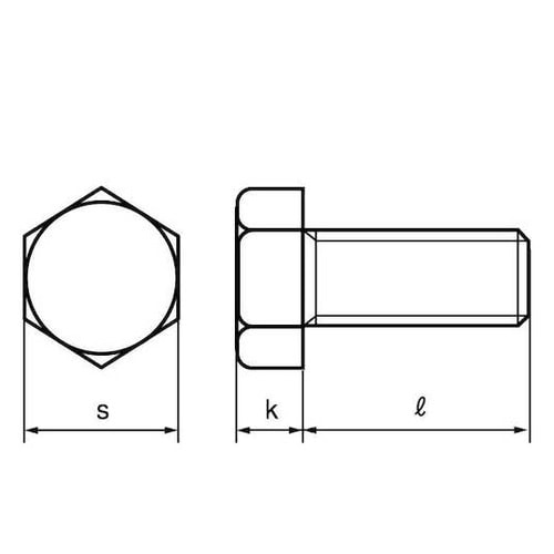 クロメート 六角ボルト 全ネジ P=1.