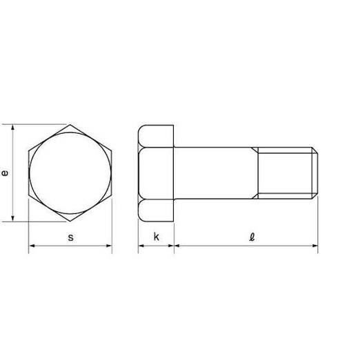 ドブ 六角ボルト(半ネジ 12X70 (
