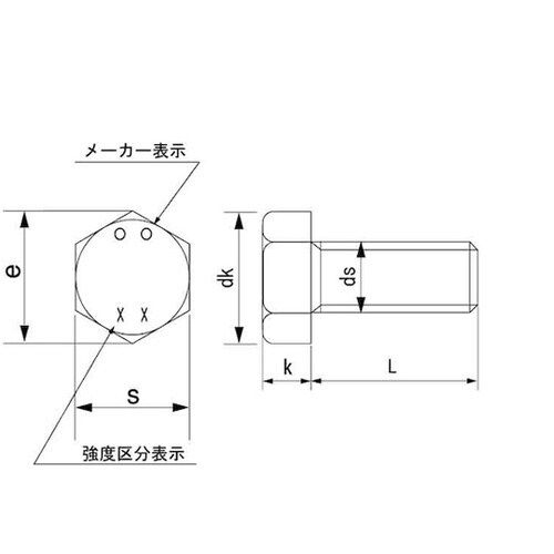クロメート 8.8 六角ボルト 16X5